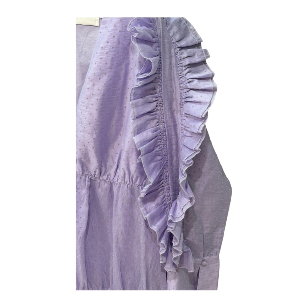 Free People Lilac Ruffle Mini Dress EUC - Picture 2 of 15